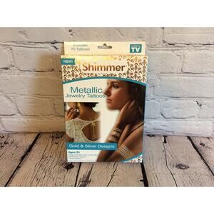 Shimmer Metallic Jewelry Tattoos Gold and Silver "As Seen On TV" Boho Theatrical